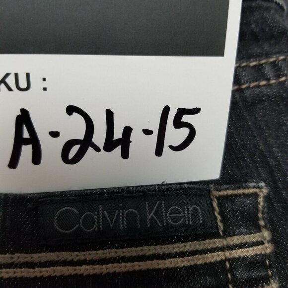 Calvin Klein Jeans women Ankle Skinny Jeans Slim Fit Zipper Fly Black 27/4 - Picture 9 of 9